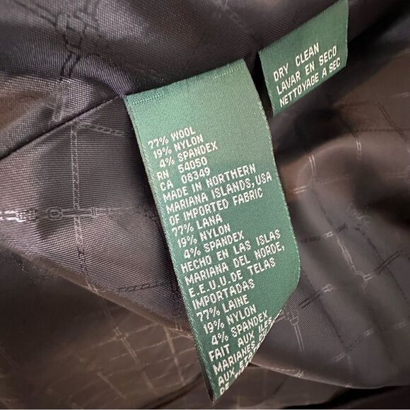 Ralph Lauren Vintage Wool Velvet Collar Long Equestrian Riding Jacket| Size 10P - Picture 11 of 12